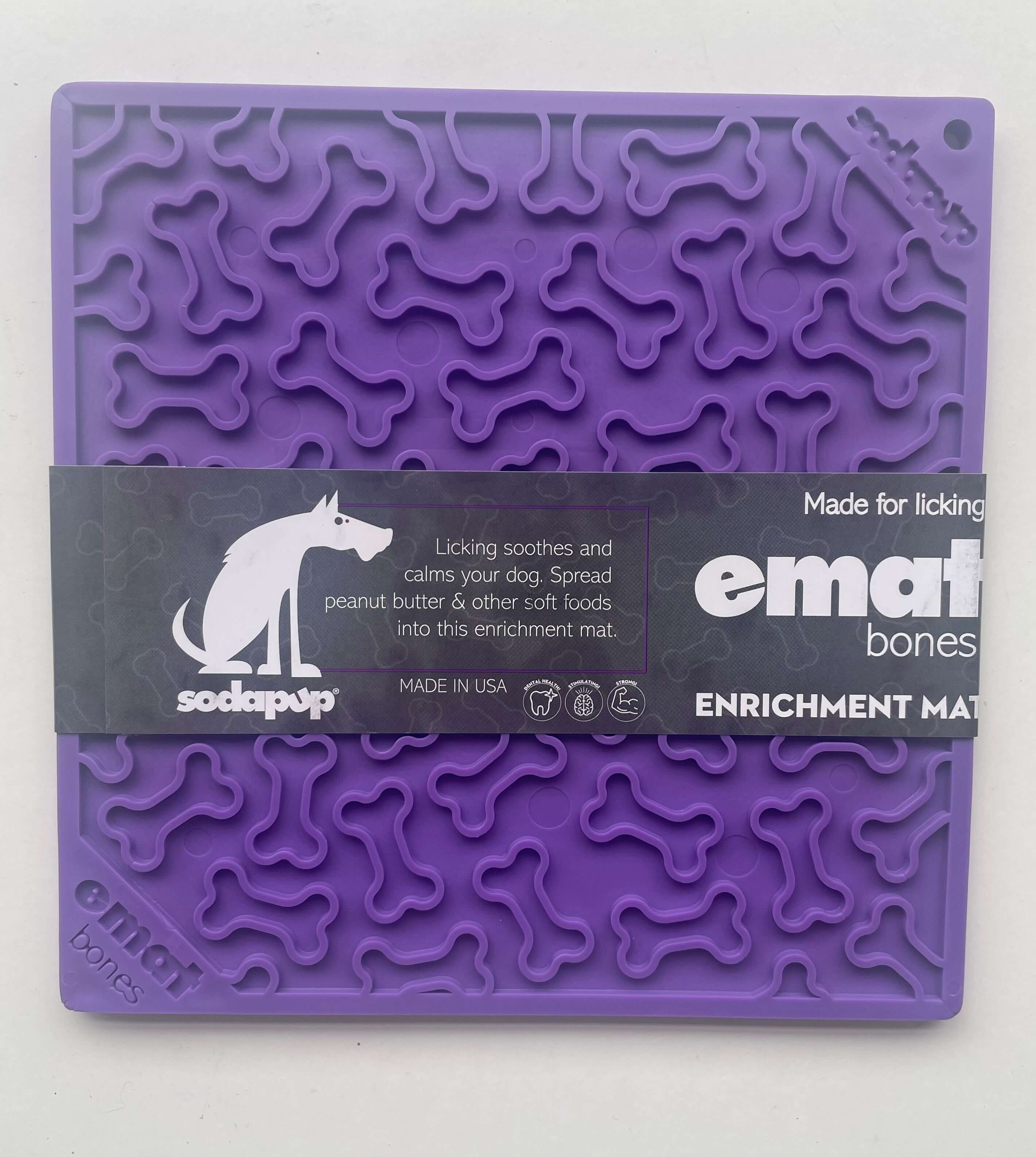 Bones Design Emat Enrichment Lick Mat Purple